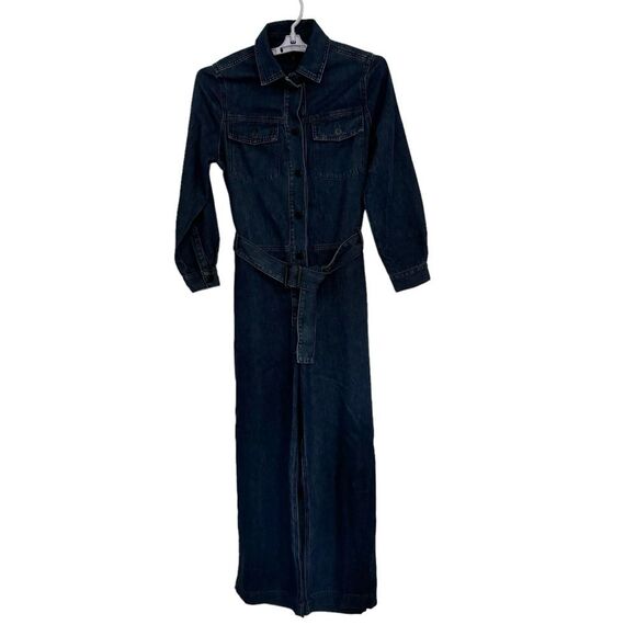 COCO+CARMEN Medium Wash Denim Jeans Women's Jumpsuit, Size S/M - Picture 1 of 13